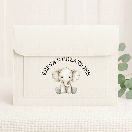 Personalised Creations/Keepsake Polyester Folder - Animal Design