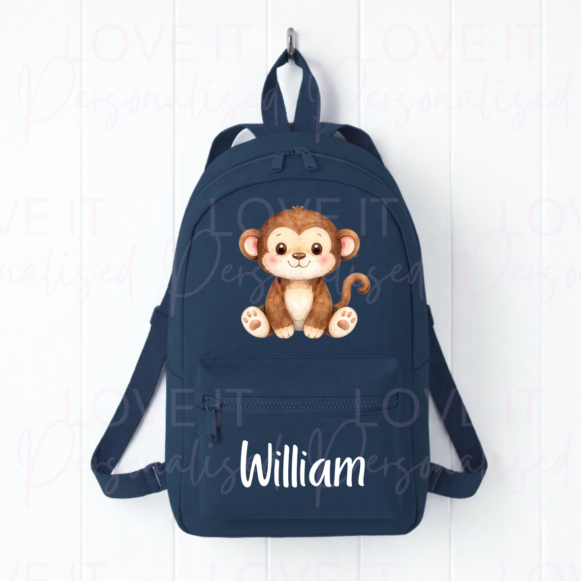Personalised Children’s Monkey Mini Backpack
