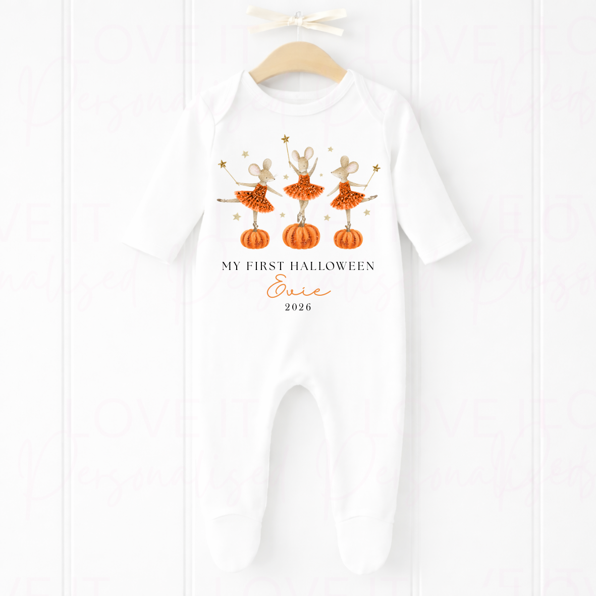 Personalised First Halloween Bib/Bodysuit/Sleepsuit