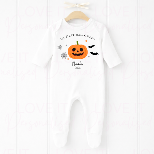 Personalised First Halloween Bib/Bodysuit/Sleepsuit