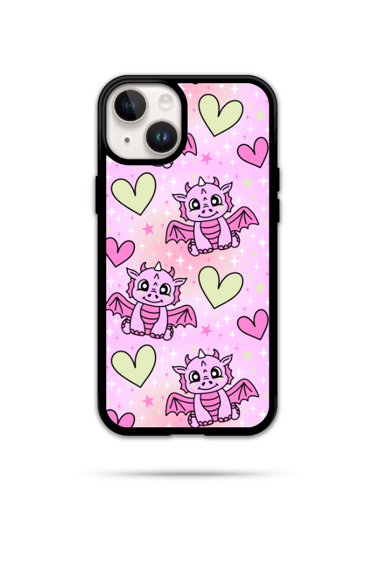 Pink Dragons & Heart Phone Case