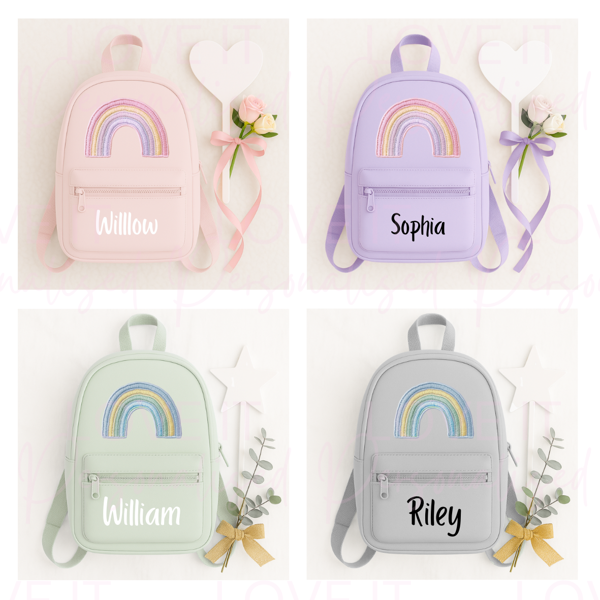 Personalised Children’s Rainbow Backpack
