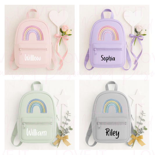 Personalised Children’s Rainbow Backpack