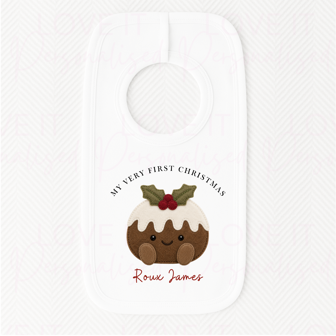 Personalised My First Christmas Pudding Bib/Bodysuit/Sleepsuit